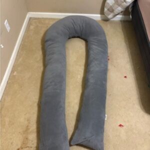 Gray U-Shaped Body Pillow